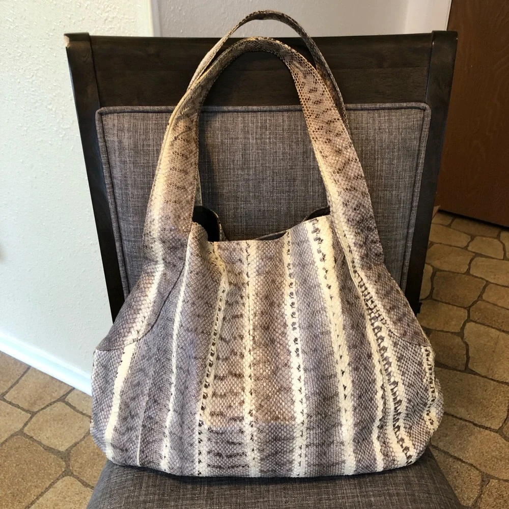 👜Beirn Jenna Watersnake Tote Natural